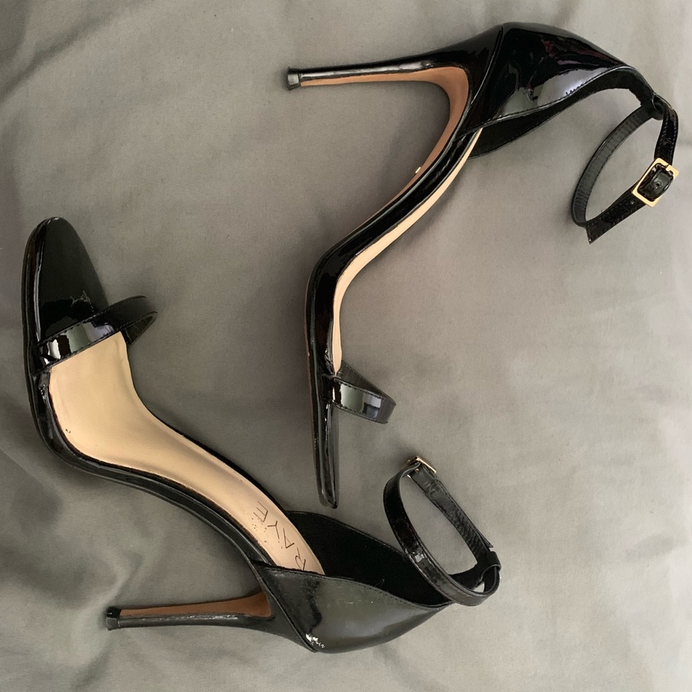 Black open toed heels
